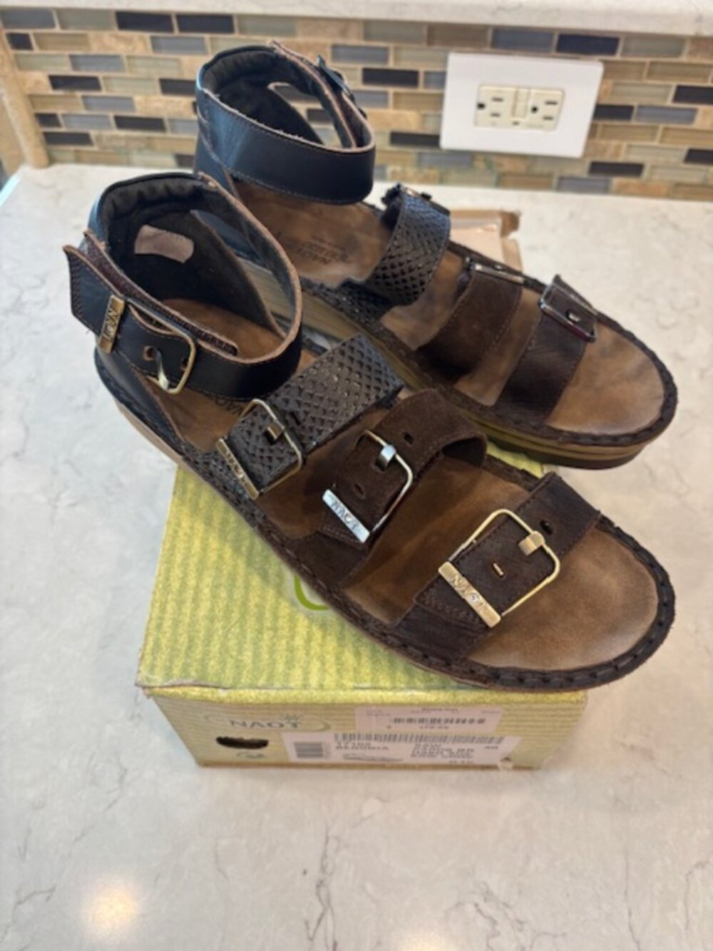 Naot Leather Sandals (Size 9)- Women's